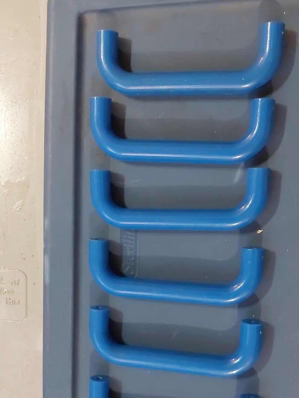 Blue Plastic Tool/Handle  Pulls